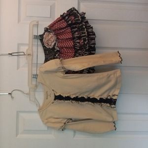 Mustard Pie long sleeve shirt and skirt outfit